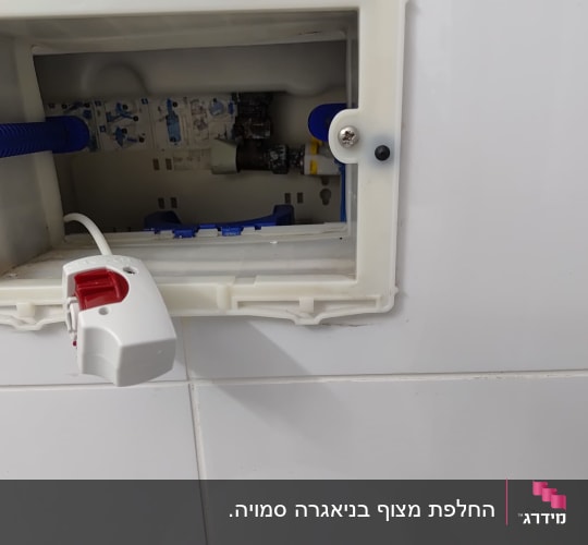 תמונה של מערכת אינסטלציה בקיר